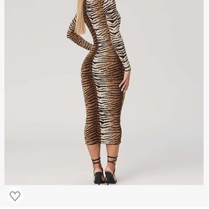 Tiger print bodycon